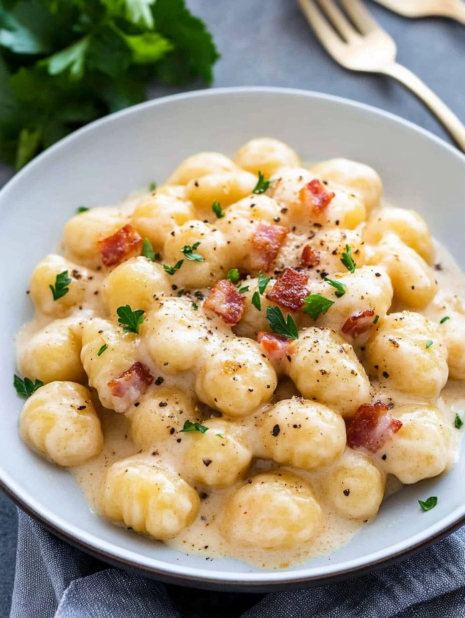 Creamy Pancetta Gnocchi 