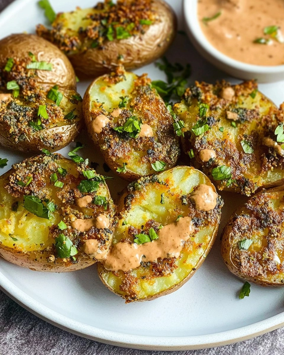 Crispy Smashed Potatoes with Garlic & Za'atar 112 Crispy Smashed Potatoes with Garlic & Za'atar