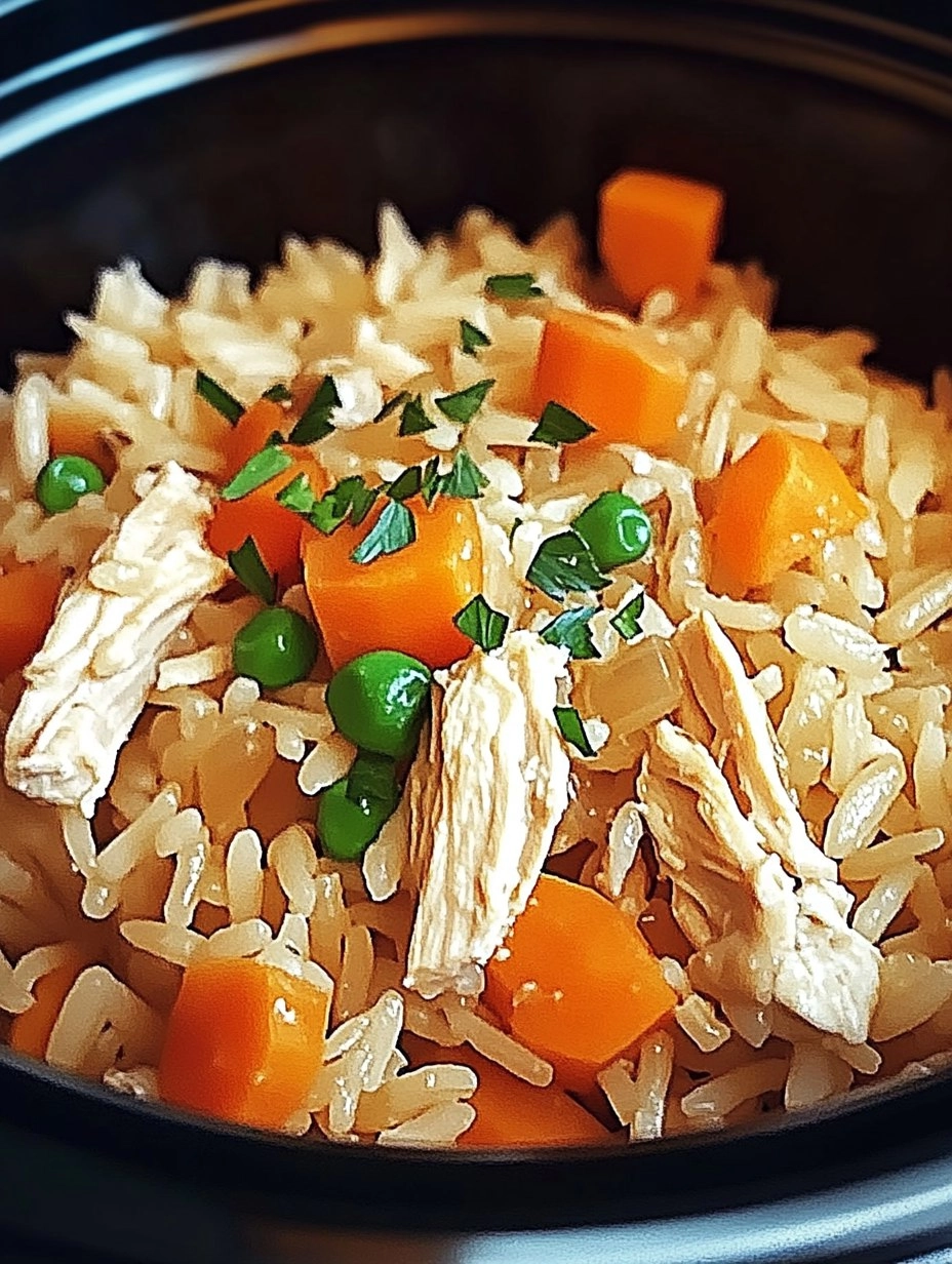Easy Healthy Crockpot Chicken Rice