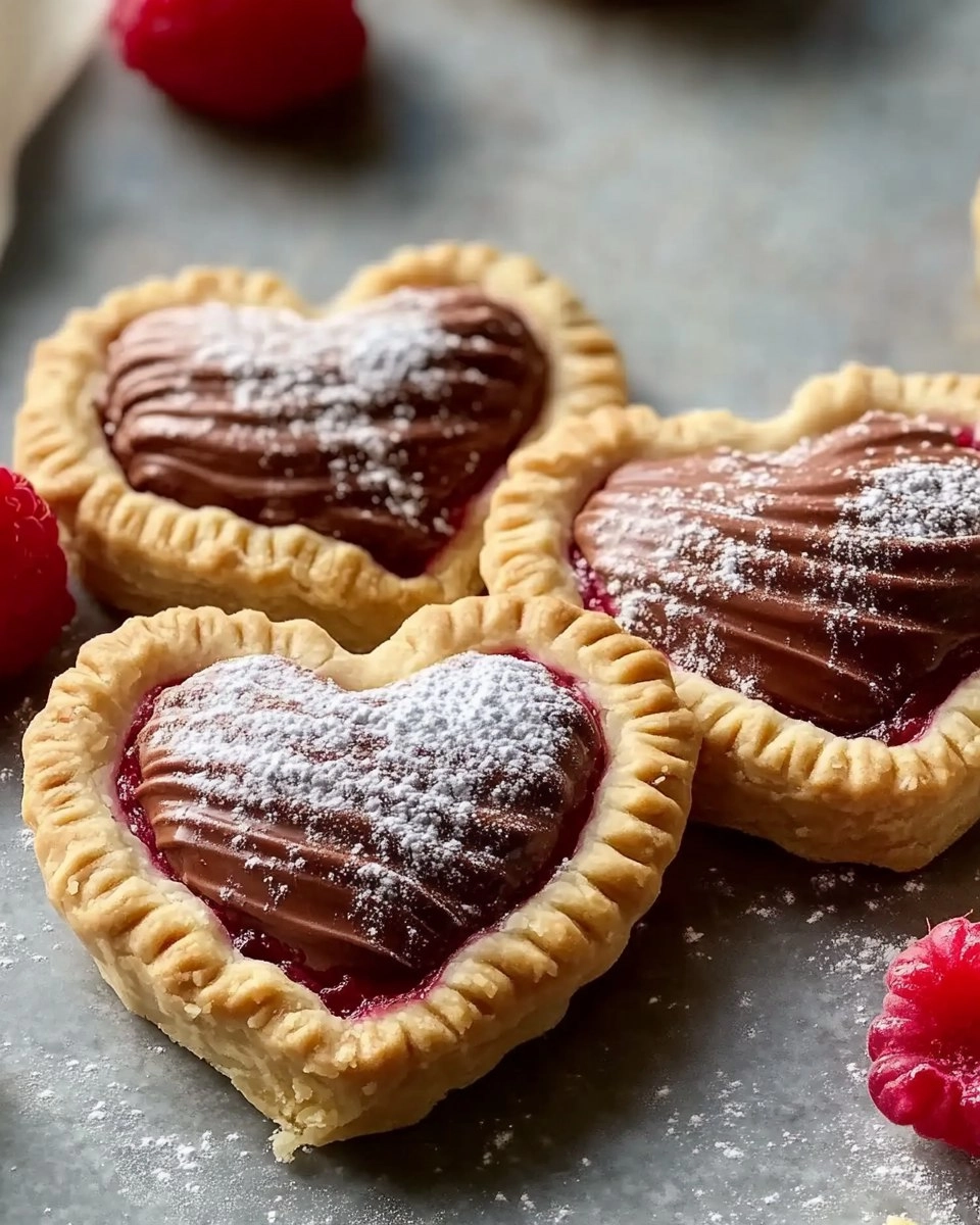 Raspberry Nutella Heart Pies