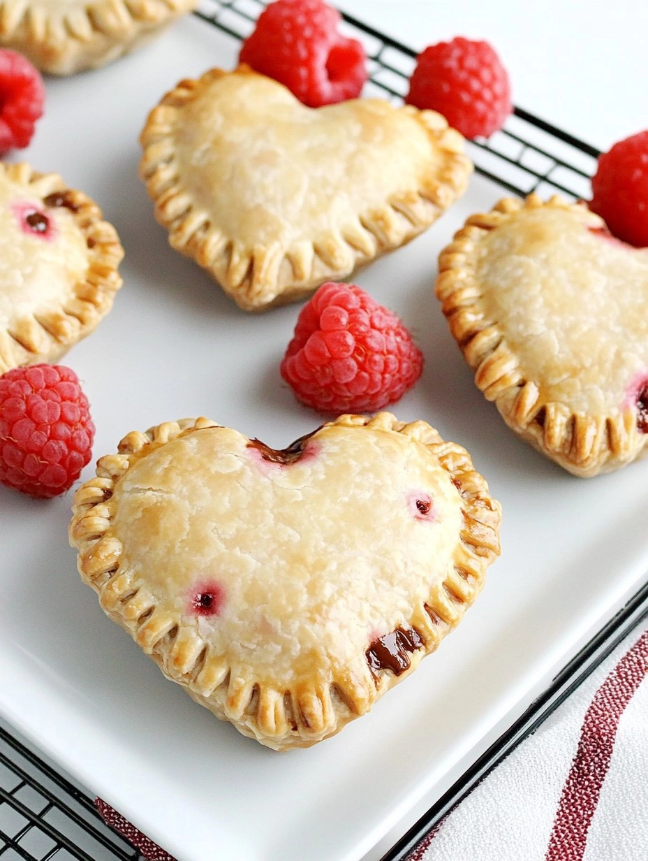 Raspberry Nutella Heart Pies