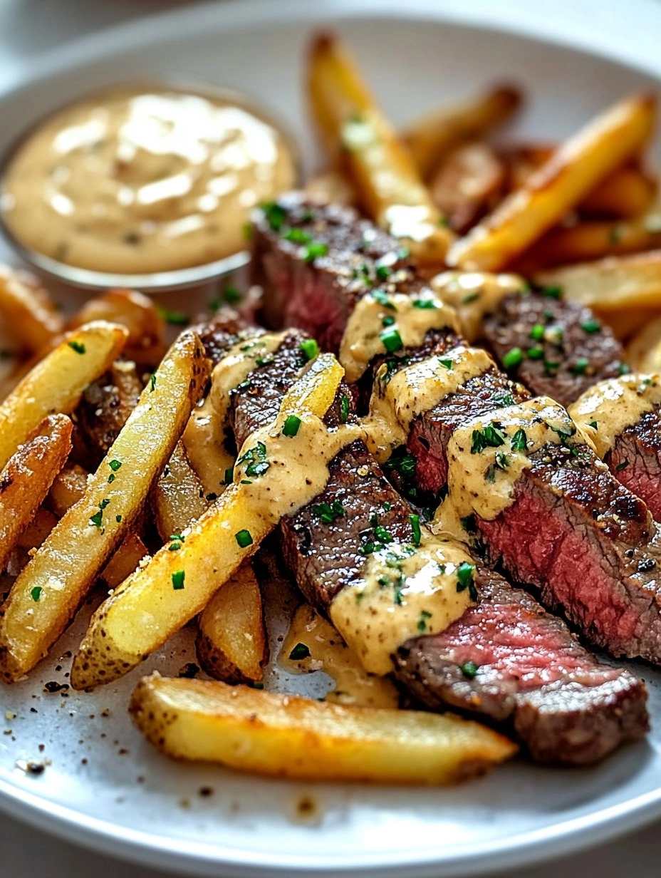 Steak Frites with Honey Dijon Aioli 66 Steak Frites with Honey Dijon Aioli