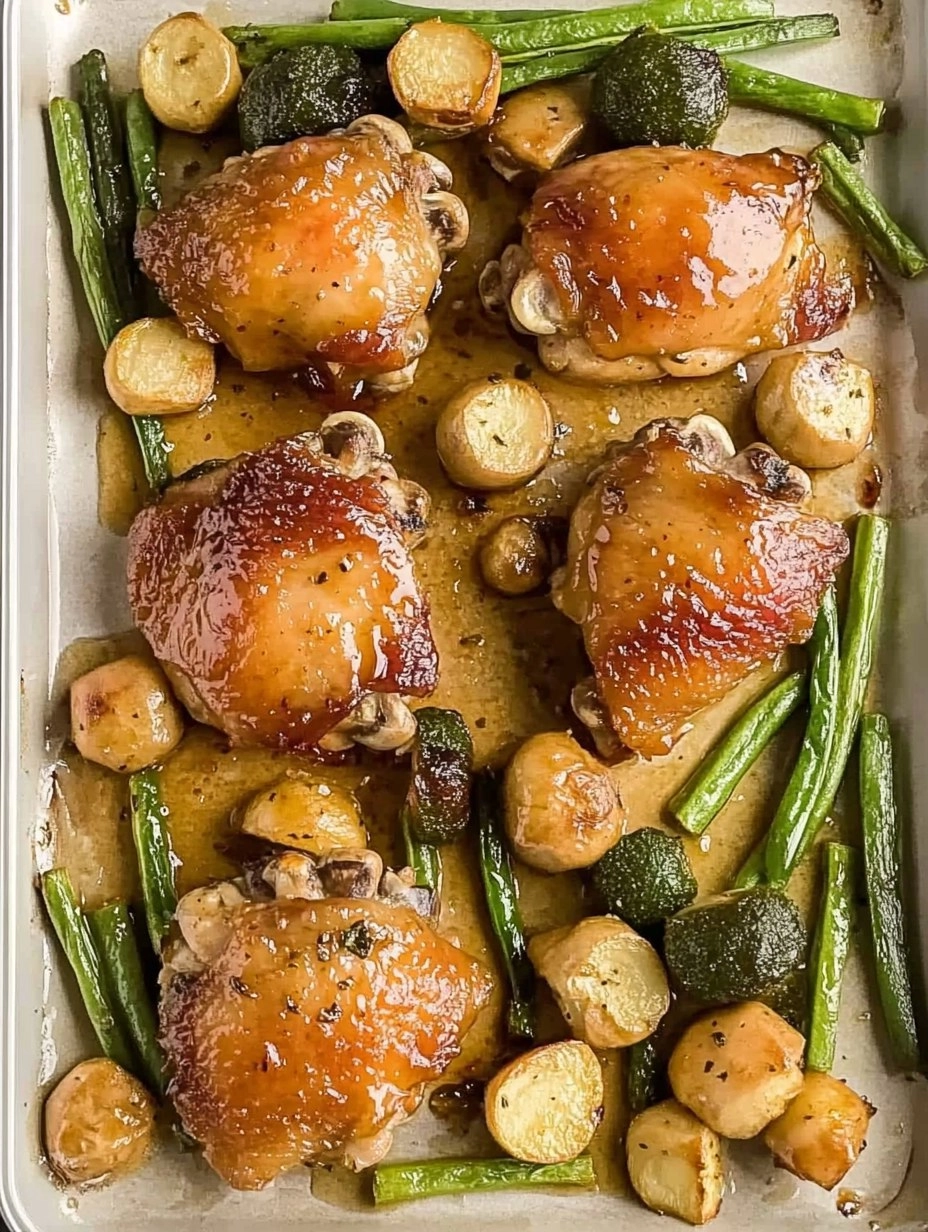 Baked Honey Garlic Chicken Thighs with Veggies 111 Baked Honey Garlic Chicken Thighs with Veggies