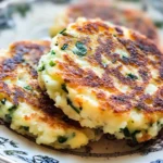 Cheesy Colcannon Potato Cakes with Scallions 98 Cheesy-Colcannon-Potato-Cakes-with-Scallions-Recipe