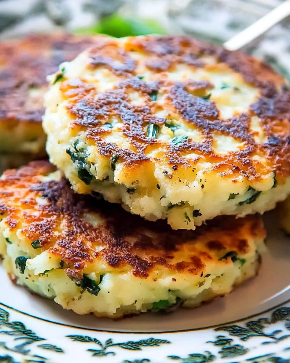Cheesy Colcannon Potato Cakes with Scallions 97 Cheesy Colcannon Potato Cakes with Scallions