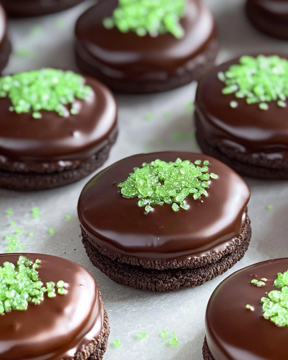Chocolate Covered Mint Oreos