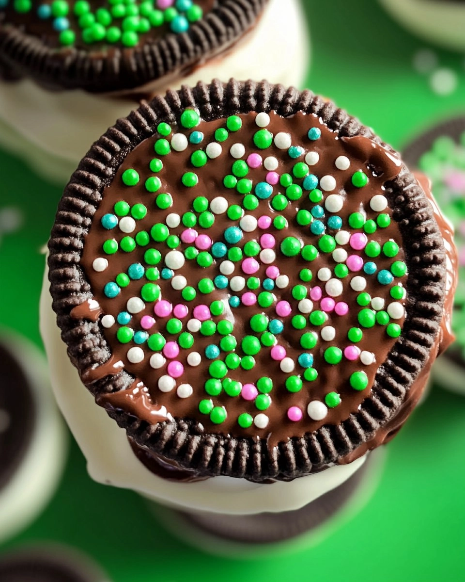 Chocolate Dipped Oreos with Sprinkles 62 Chocolate Dipped Oreos with Sprinkles