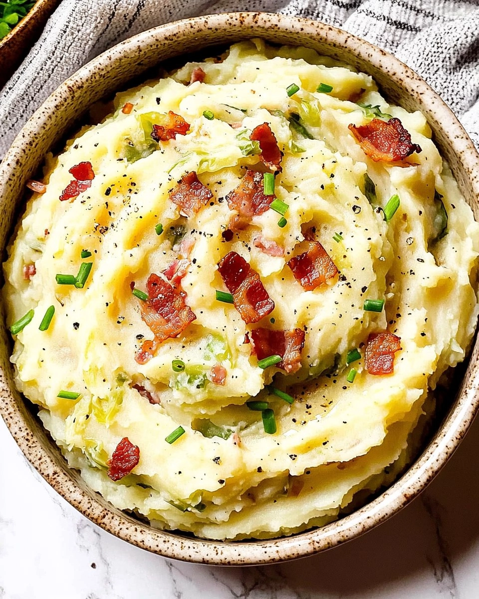 Colcannon | Irish Mashed Potatoes with Cabbage and Bacon