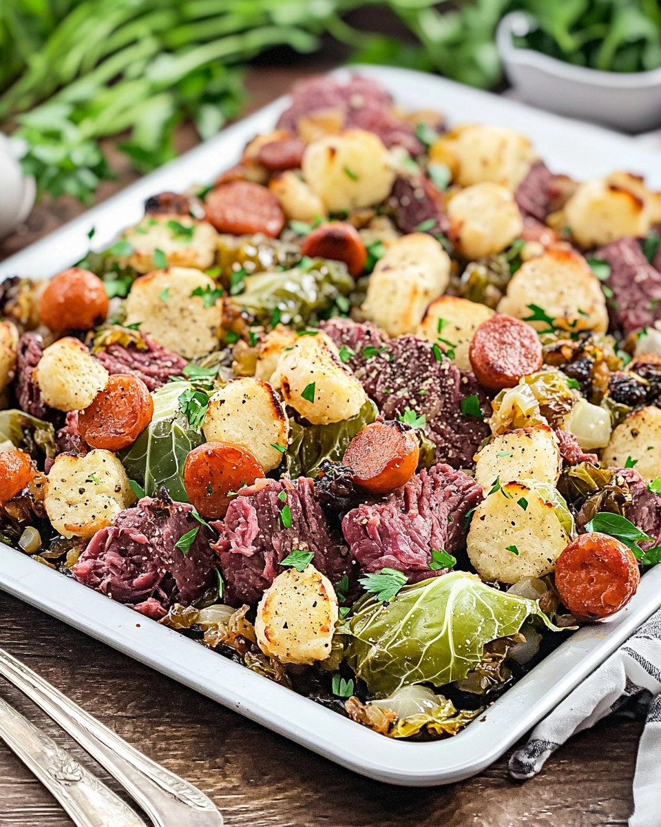 Corned Beef & Cabbage Sheet-Pan Dinner (No Boiling Pot Required) 95 Corned Beef & Cabbage Sheet-Pan Dinner (No Boiling Pot Required)