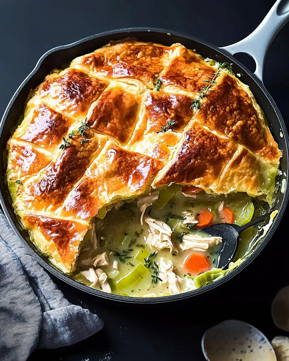 Cozy Chicken Pot Pie with Leeks & Thyme (Skillet Version)