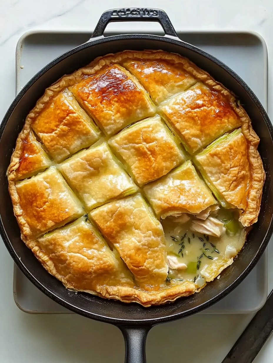 Cozy Chicken Pot Pie with Leeks & Thyme (Skillet Version)