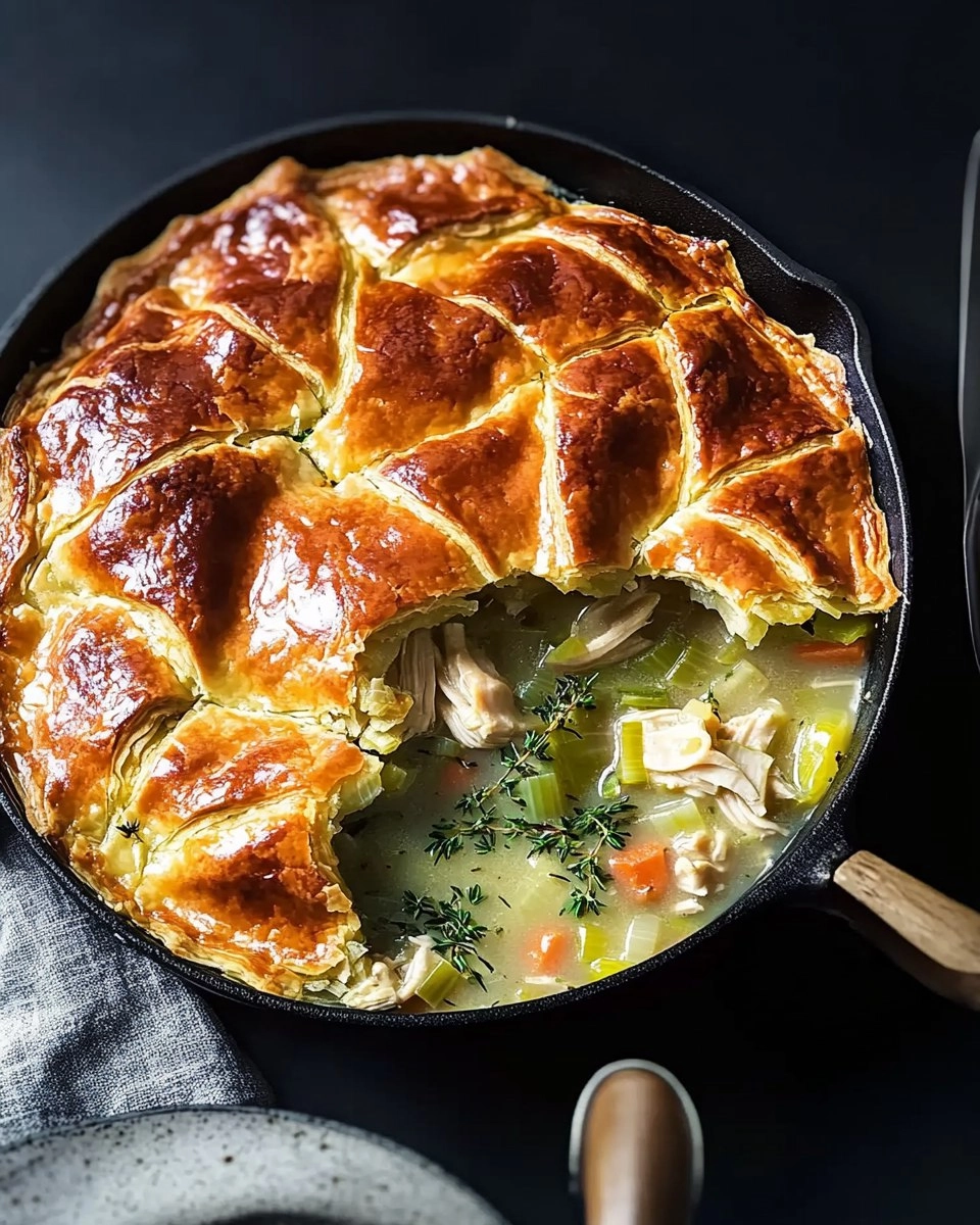 Cozy Chicken Pot Pie with Leeks & Thyme (Skillet Version)