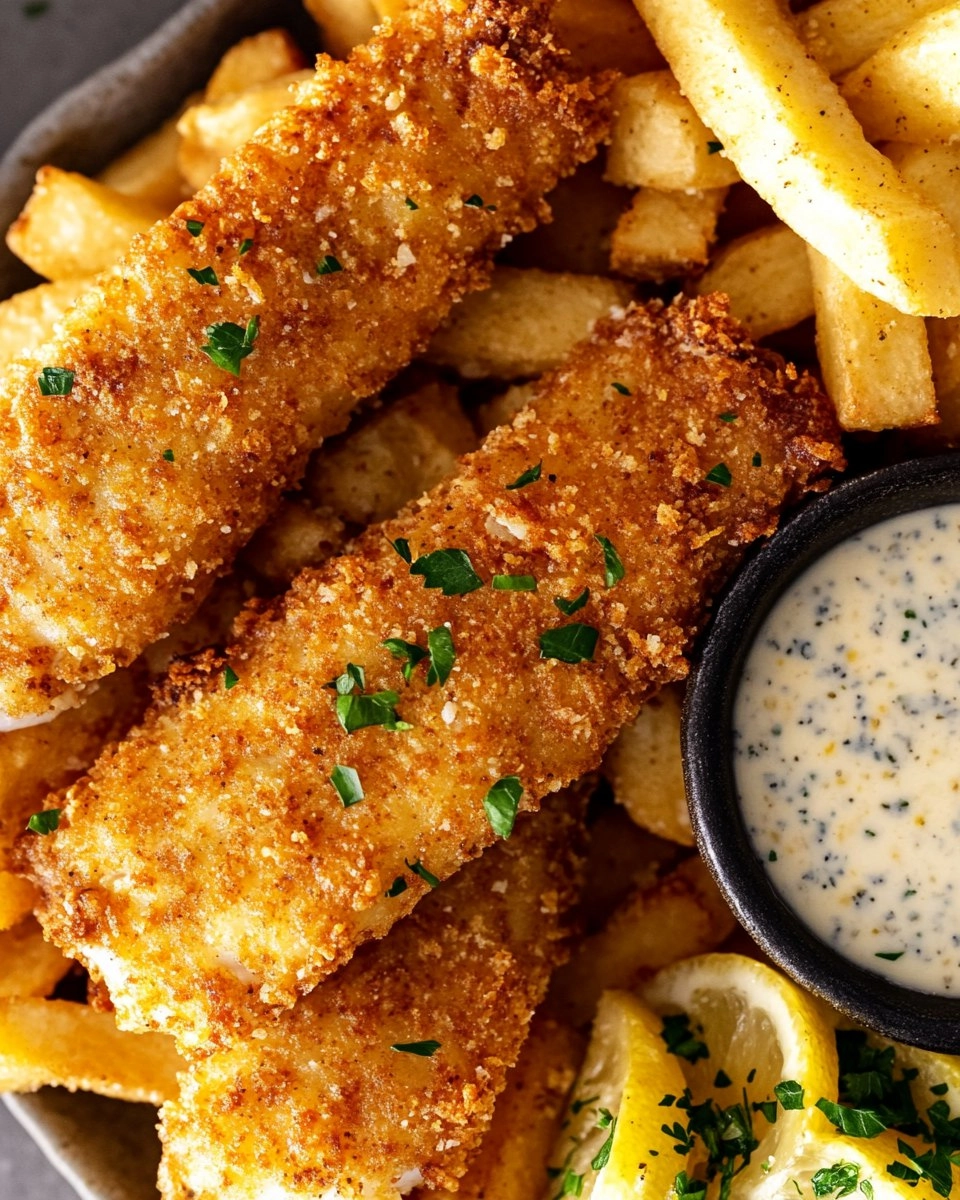 Crispy Baked Fish & Chips with Tartar Sauce 150 Crispy Baked Fish & Chips with Tartar Sauce