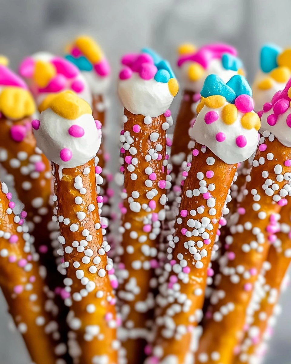 Dr. Seuss Truffula Tree Pretzel Rods