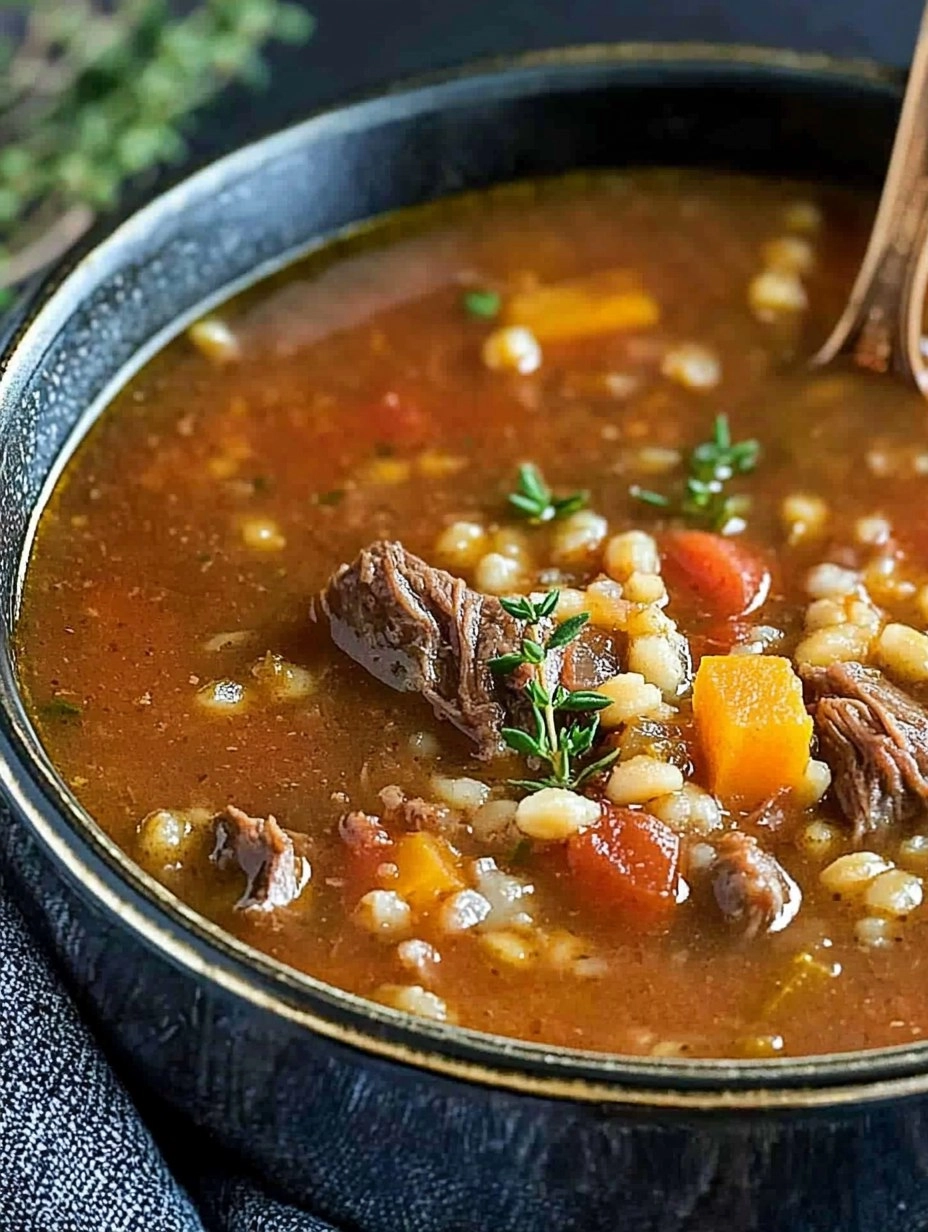Instant Pot Beef & Barley Soup (Hearty and Freezer-Friendly)