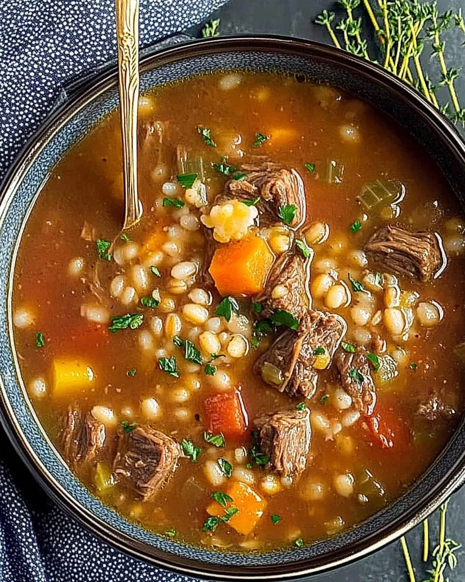 Instant Pot Beef & Barley Soup (Hearty and Freezer-Friendly)