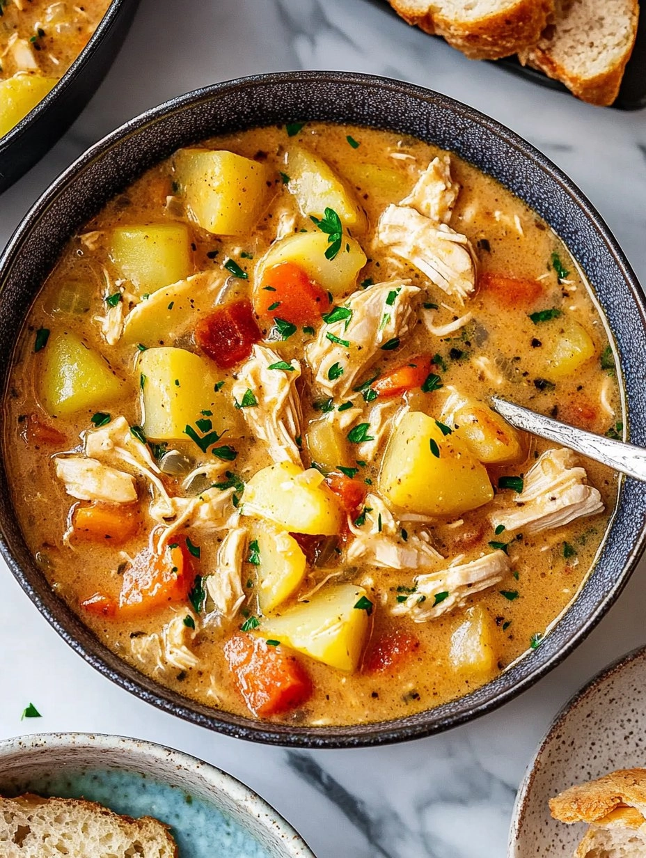 One-Pot Creamy Chicken & Potato Stew (Stovetop or Slow Cooker) 136 One-Pot Creamy Chicken & Potato Stew (Stovetop or Slow Cooker)