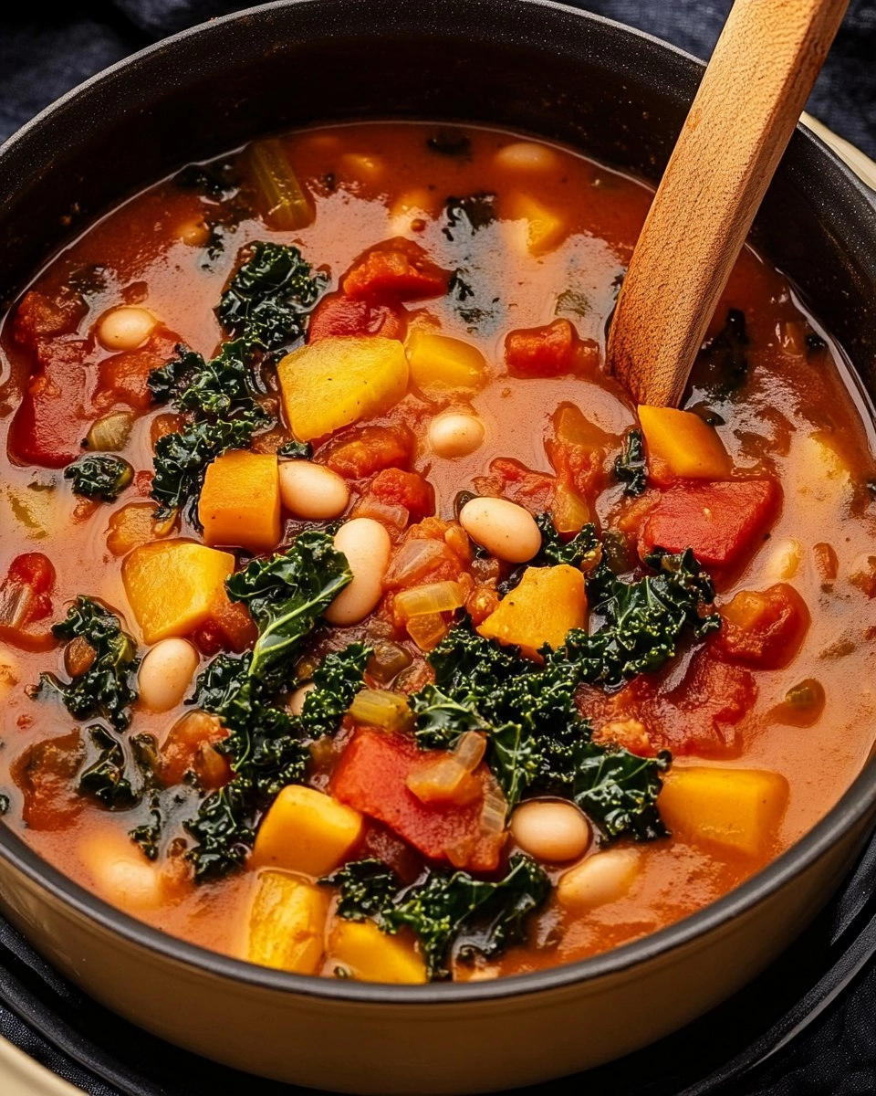 One-Pot Creamy Tuscan White Bean & Kale Soup