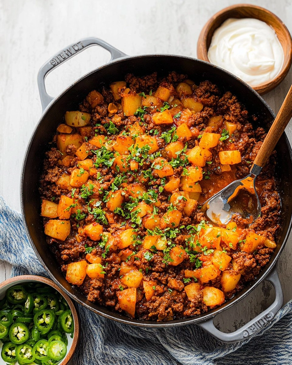 Quick Ground Beef and Potatoes