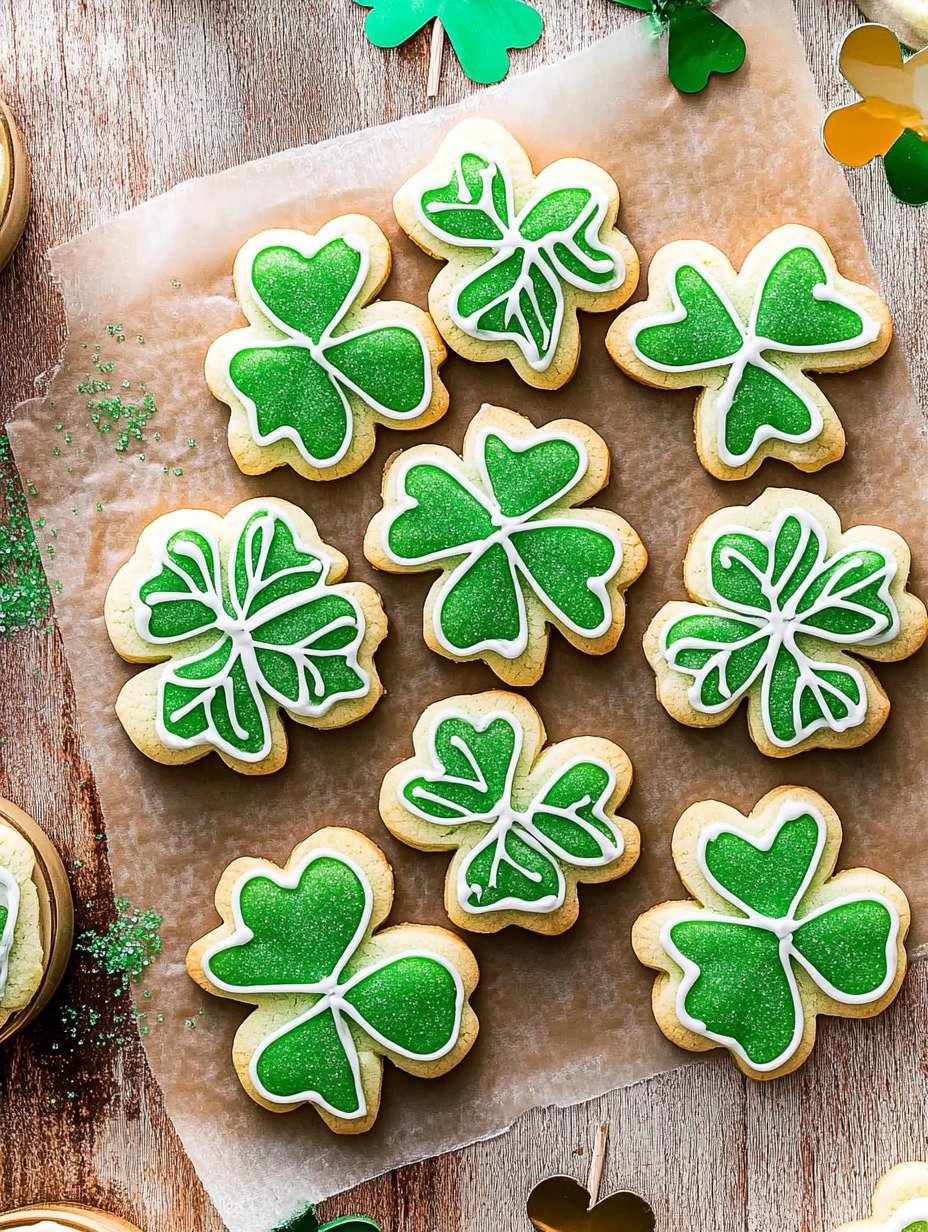 Shamrock Sugar Cookies | Decorated St Patrick's Day Cookies