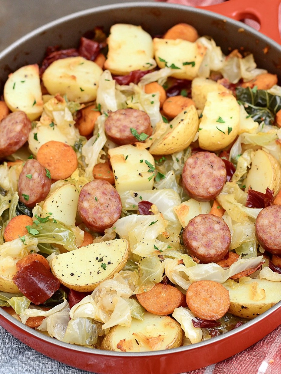 Sheet-Pan Sausage, Cabbage & Potatoes (Easy Weeknight Dinner) 76 Sheet-Pan Sausage, Cabbage & Potatoes (Easy Weeknight Dinner)
