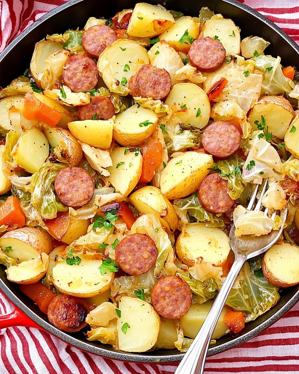 Sheet-Pan Sausage, Cabbage & Potatoes (Easy Weeknight Dinner) 77 Sheet-Pan Sausage, Cabbage & Potatoes (Easy Weeknight Dinner)