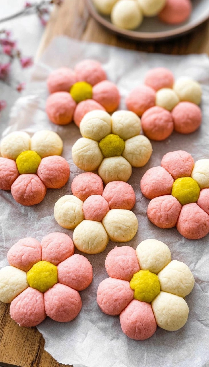 3-Ingredient Flower Shortbread Cookies | Buttery Mother's Day Gift Cookies