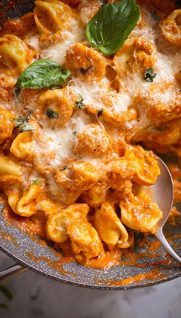Baked Cheese Tortellini in Vodka Sauce. 115 Baked Cheese Tortellini in Vodka Sauce.