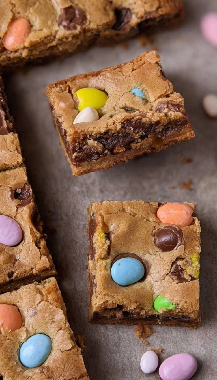 Cadbury Egg Cookie Bars