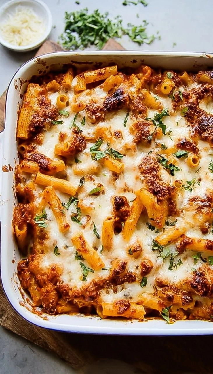 Cheesy Baked Ziti | Easy Weeknight Pasta Bake with Ricotta & Mozzarella