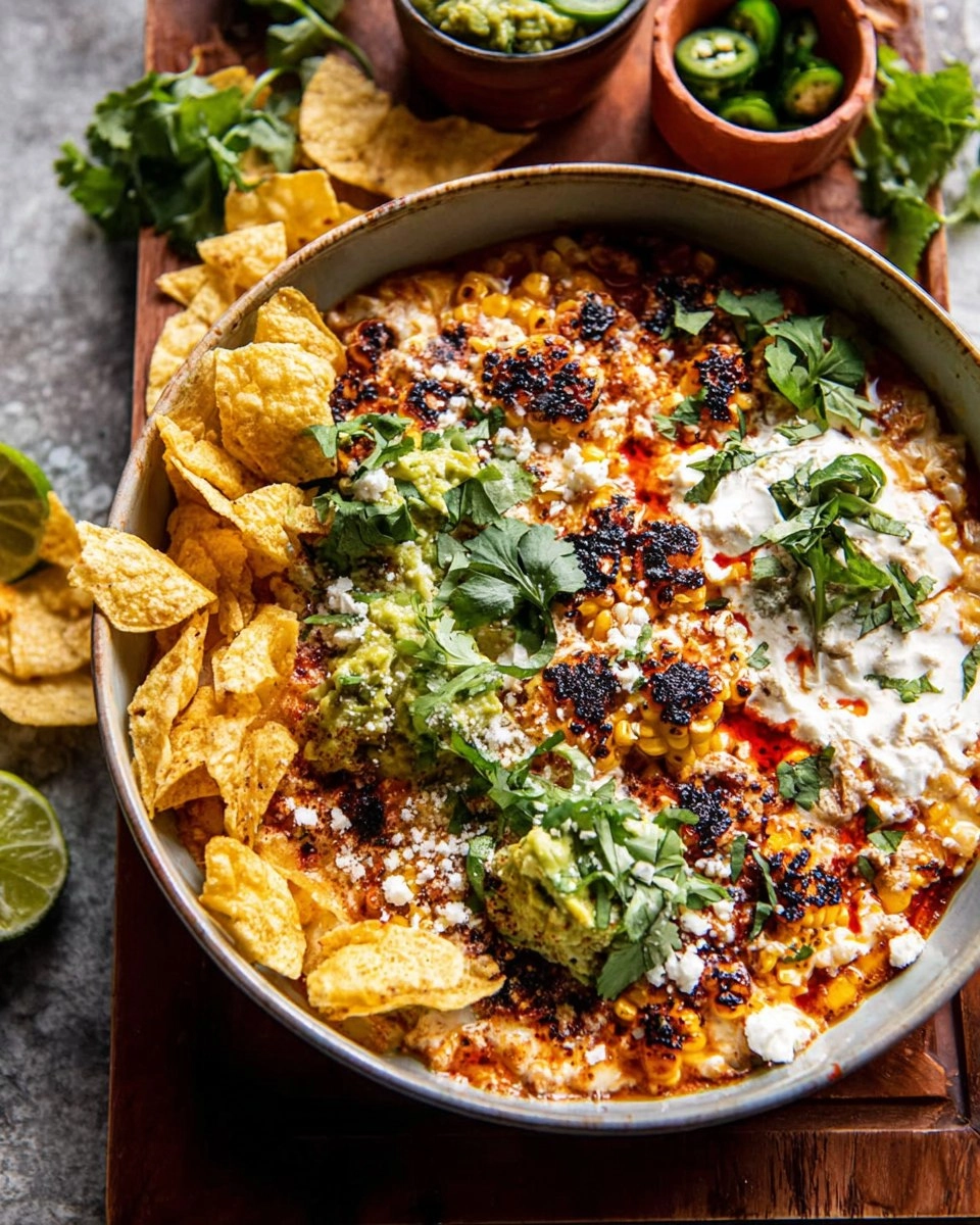 Cinco de Mayo Street Corn Dip & Guacamole Board