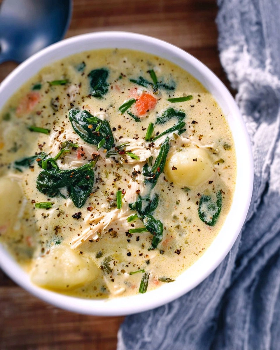 Creamy Chicken & Gnocchi Soup with Spinach 120 Creamy Chicken & Gnocchi Soup with Spinach