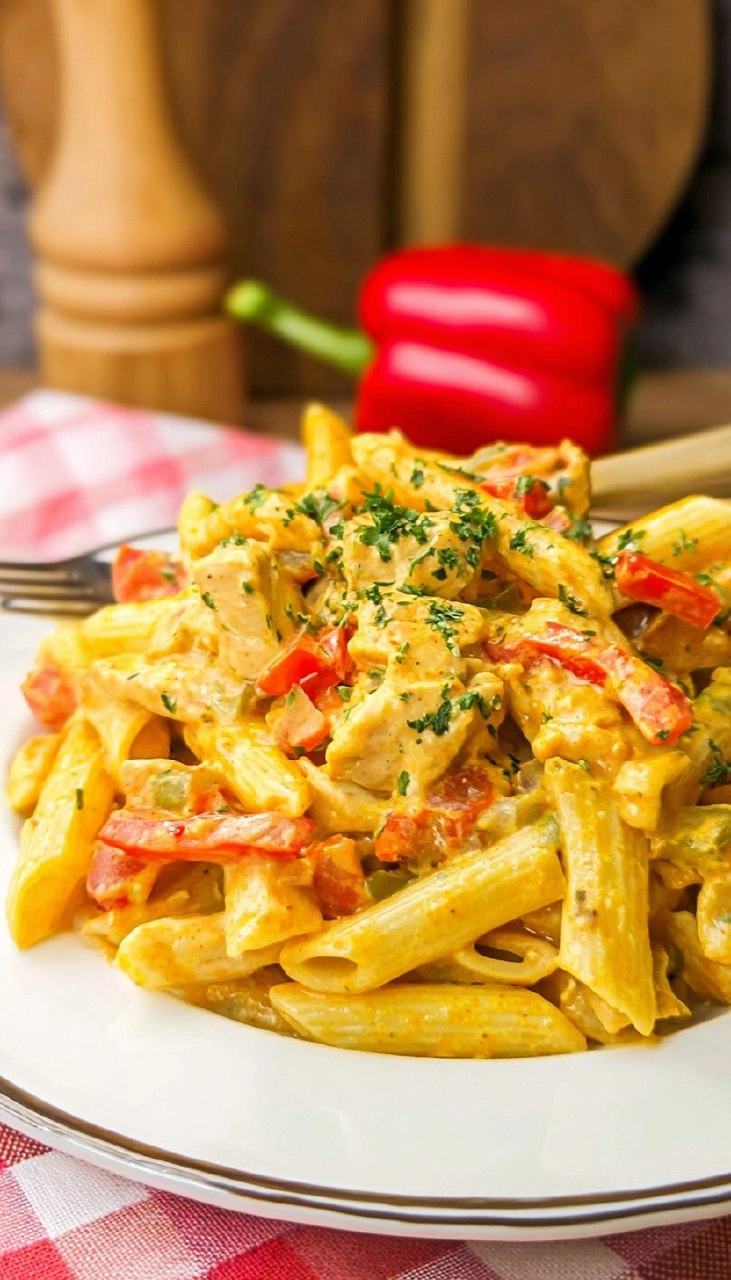 Crockpot Chicken Fajita Pasta
