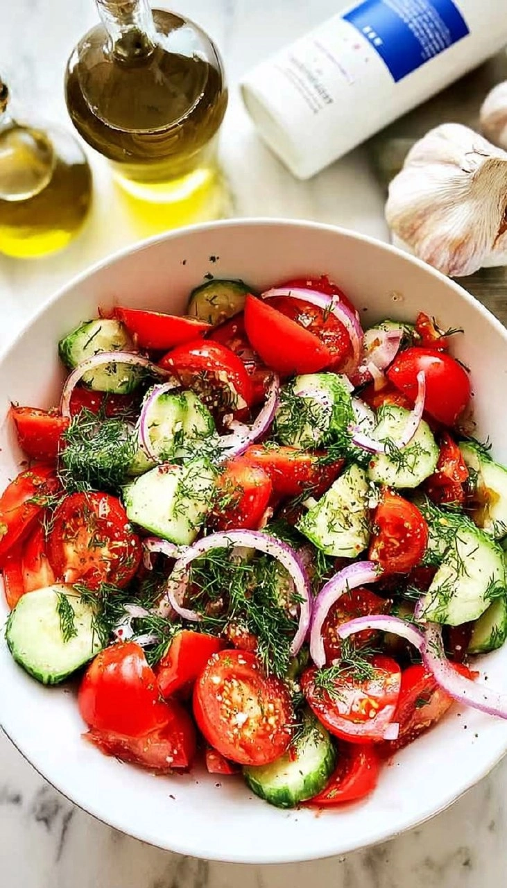 Easy Cucumber Tomato Dill Salad 80 Easy Cucumber Tomato Dill Salad