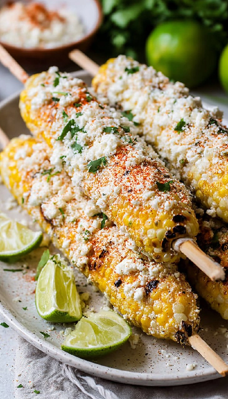 Elote | Grilled Mexican Street Corn with Cotija Cheese & Chili Lime 72 Elote | Grilled Mexican Street Corn with Cotija Cheese & Chili Lime