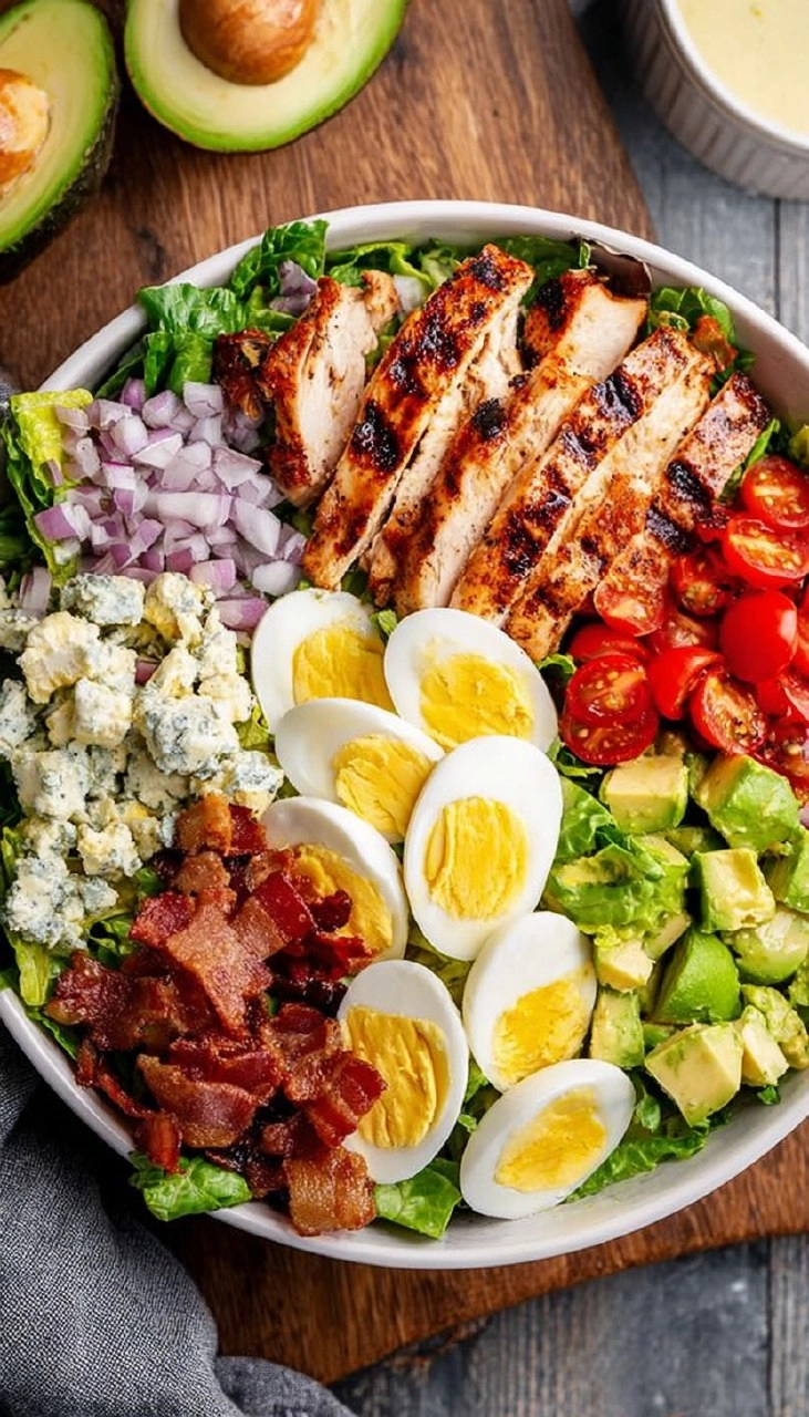 Healthy Grilled Chicken Cobb Salad with Honey Dijon Dressing 125 Healthy Grilled Chicken Cobb Salad with Honey Dijon Dressing