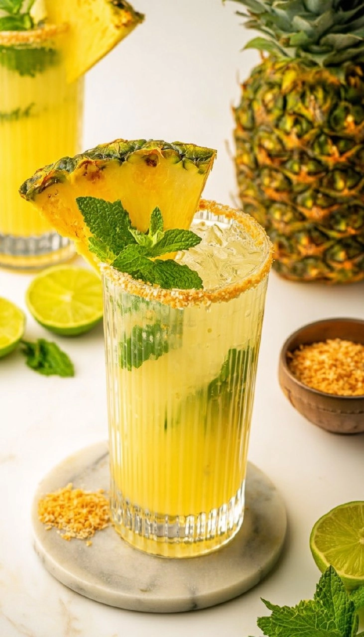Pineapple Coconut Mojito | Tropical Cinco de Mayo Rum Cocktail