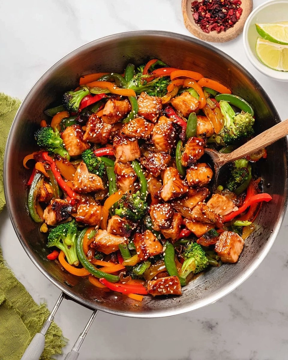 The Best Teriyaki Salmon Stir Fry