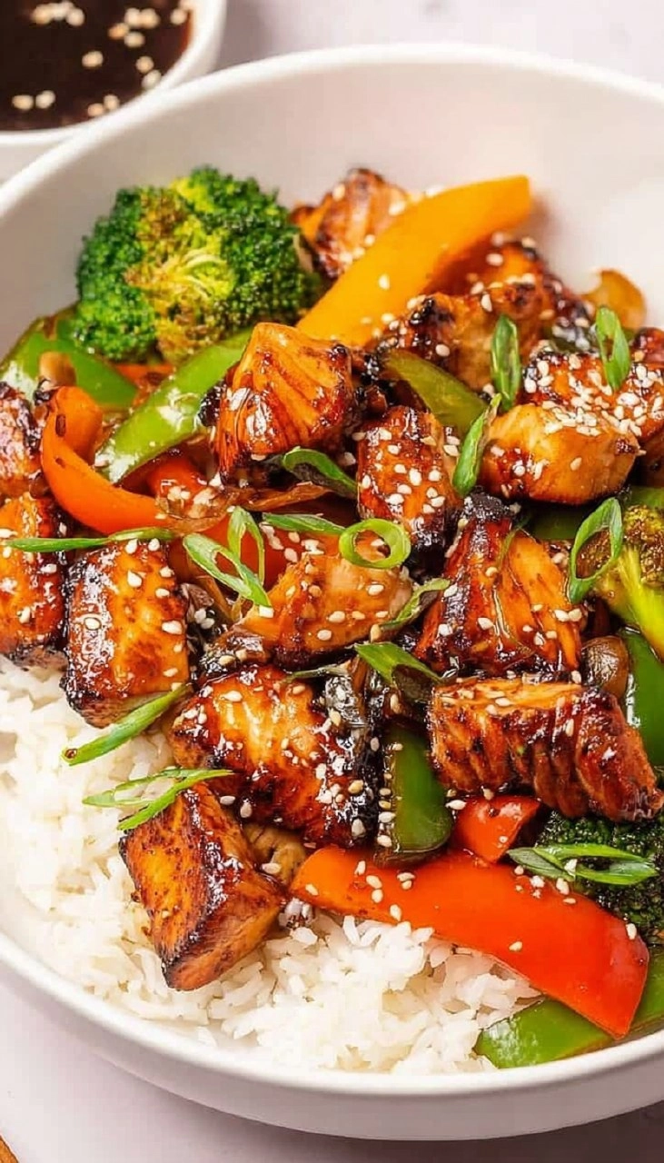 The Best Teriyaki Salmon Stir Fry