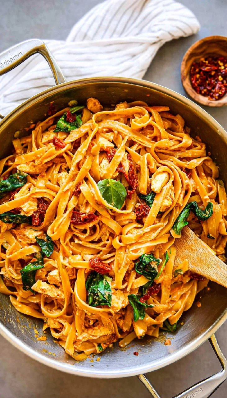 Whole Wheat Sun-Dried Tomato Basil Pasta