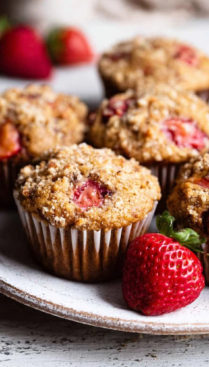 Almond Flour Strawberry Muffins
