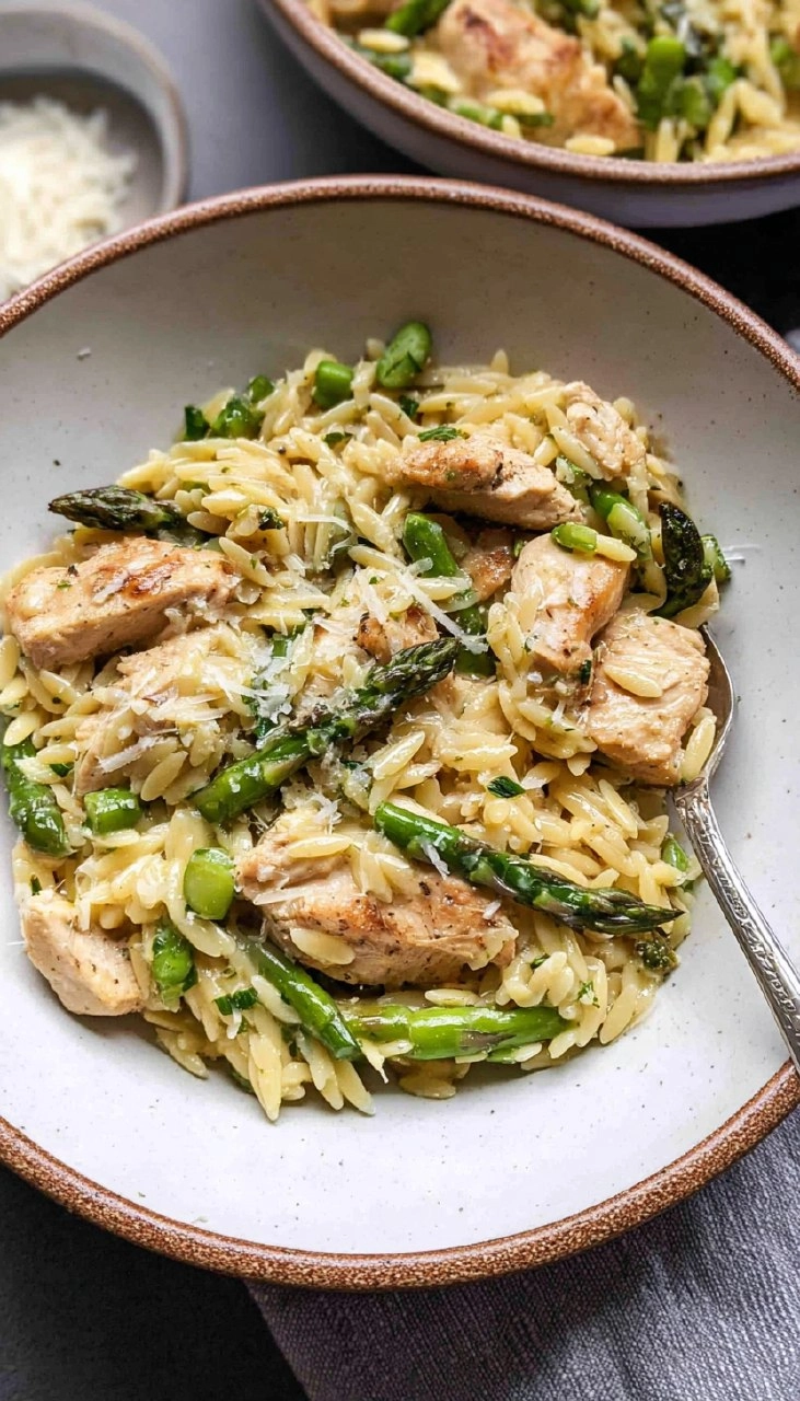 Asparagus Orzo with Chicken 115 Asparagus Orzo with Chicken