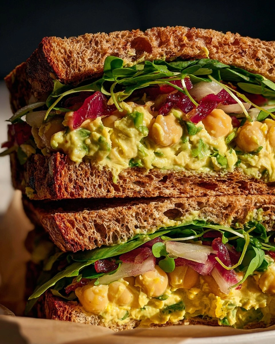 Caramelized Lemon Chickpea Salad Sandwich