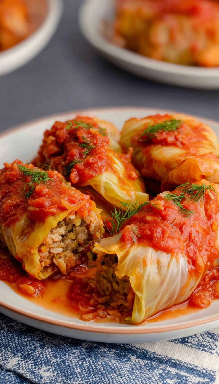 Easy Vegan Stuffed Cabbage Rolls