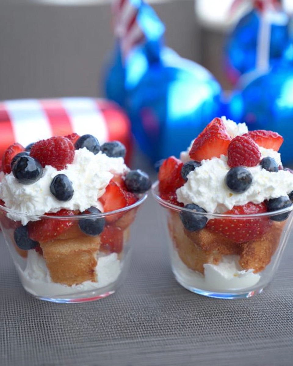 Fourth of July Mini Shortcake Cups