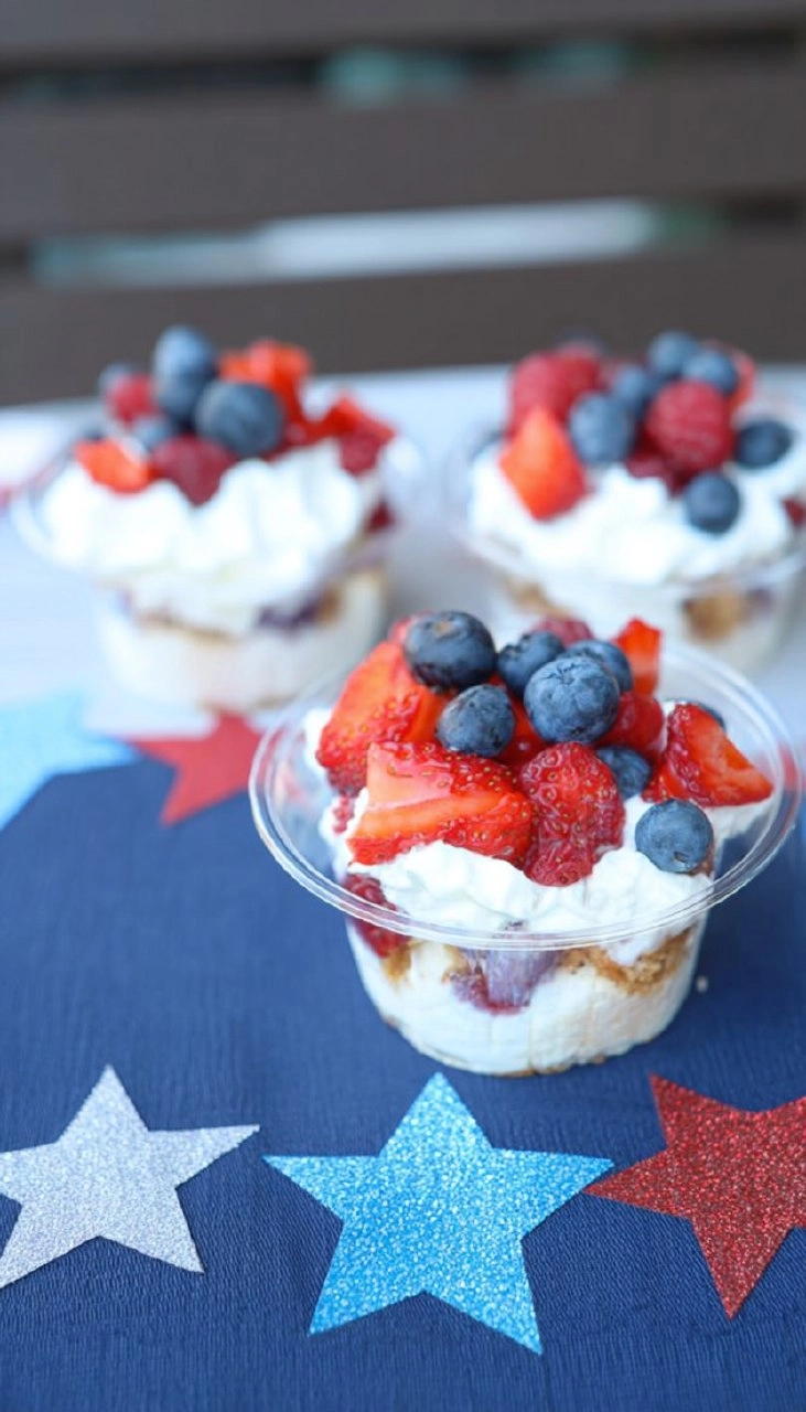 Fourth of July Mini Shortcake Cups