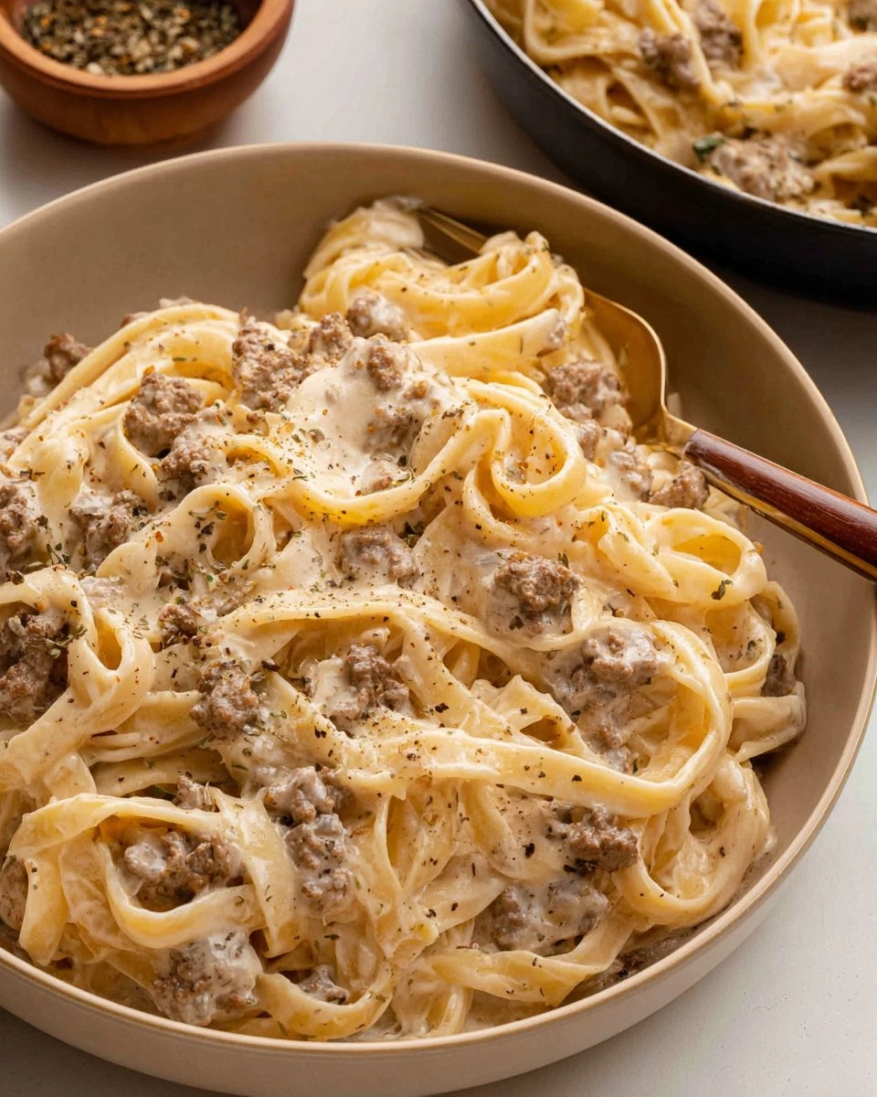 Ground Beef Alfredo