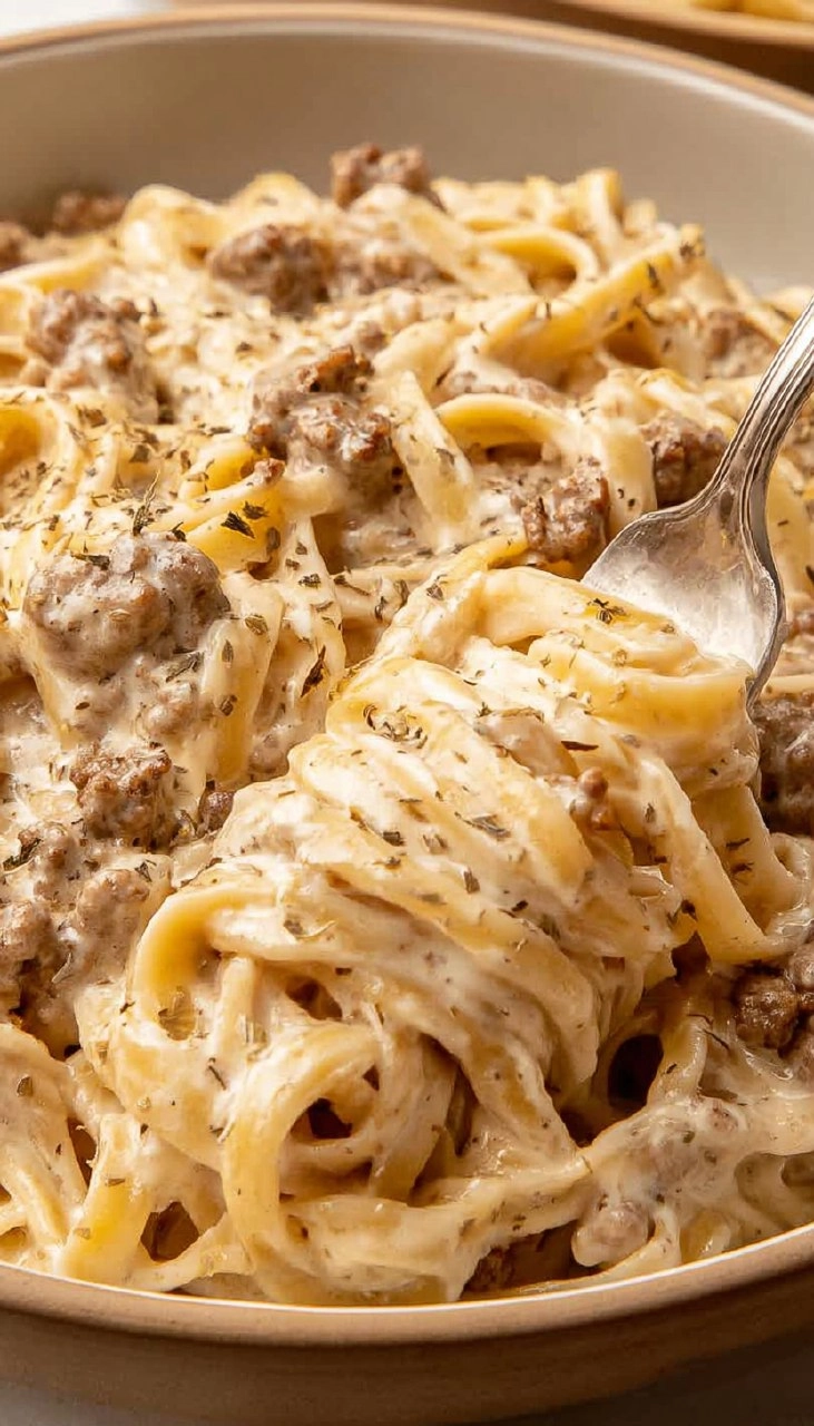 Ground Beef Alfredo