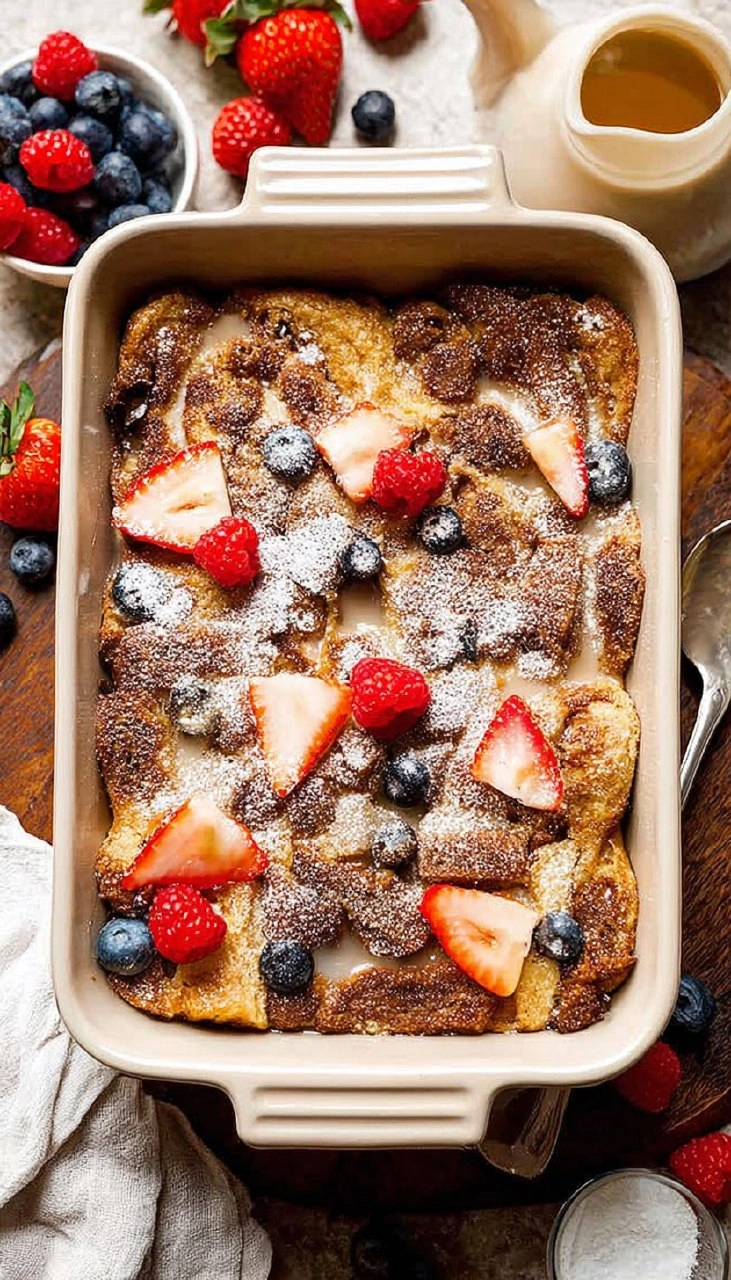 Overnight Vanilla Bean French Toast Casserole