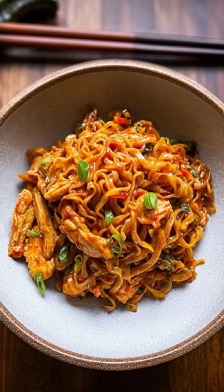 Peanut Chilli Noodles with Chicken